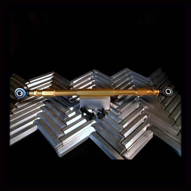 Greene Brothers Designs Bagger Shift Linkage - Gold Center - Black Hardware