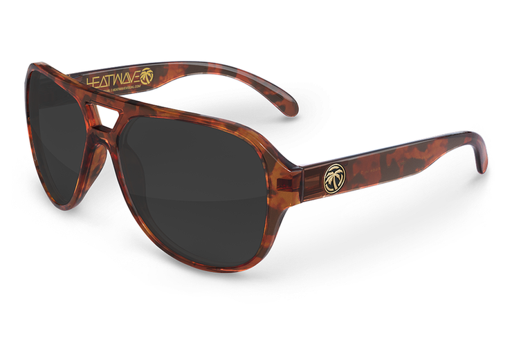 Heatwave Visual Super Cat Sunglasses: Tortoise / Black Lens