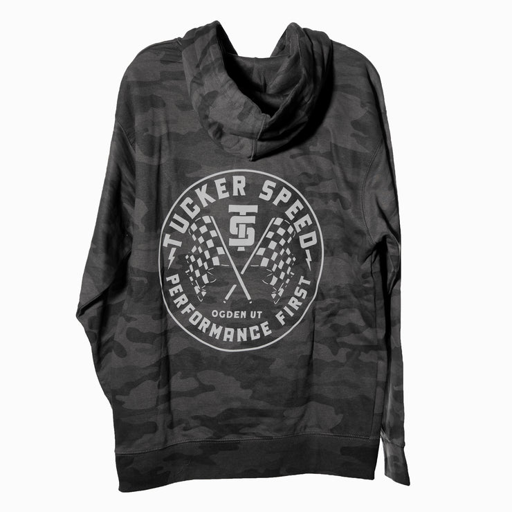 Tucker Speed Performance First Pullover Hoodie - Black Camo