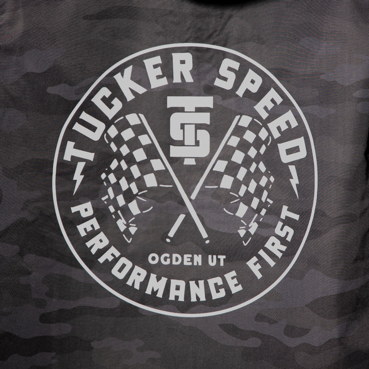 Tucker Speed Performance First Windbreaker - Black Camo - Water Resistant