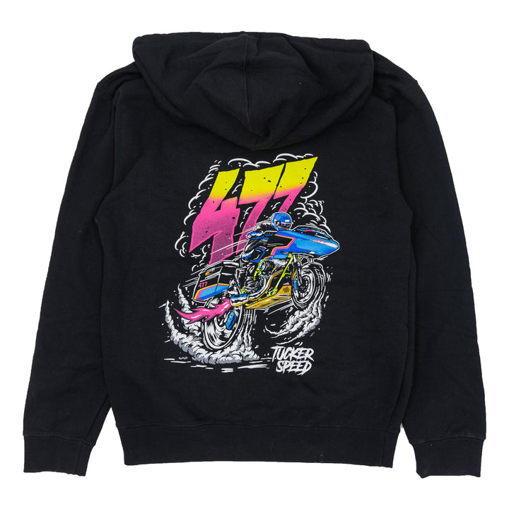 Tucker Speed Race Bagger Pullover Hoodie - Black