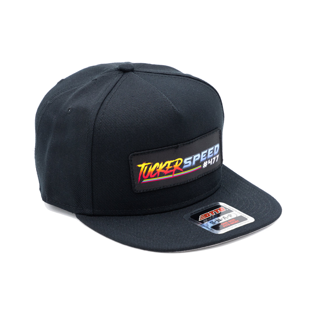 Speed Racer Cap Tucker Speed Race Patch Hat - Black