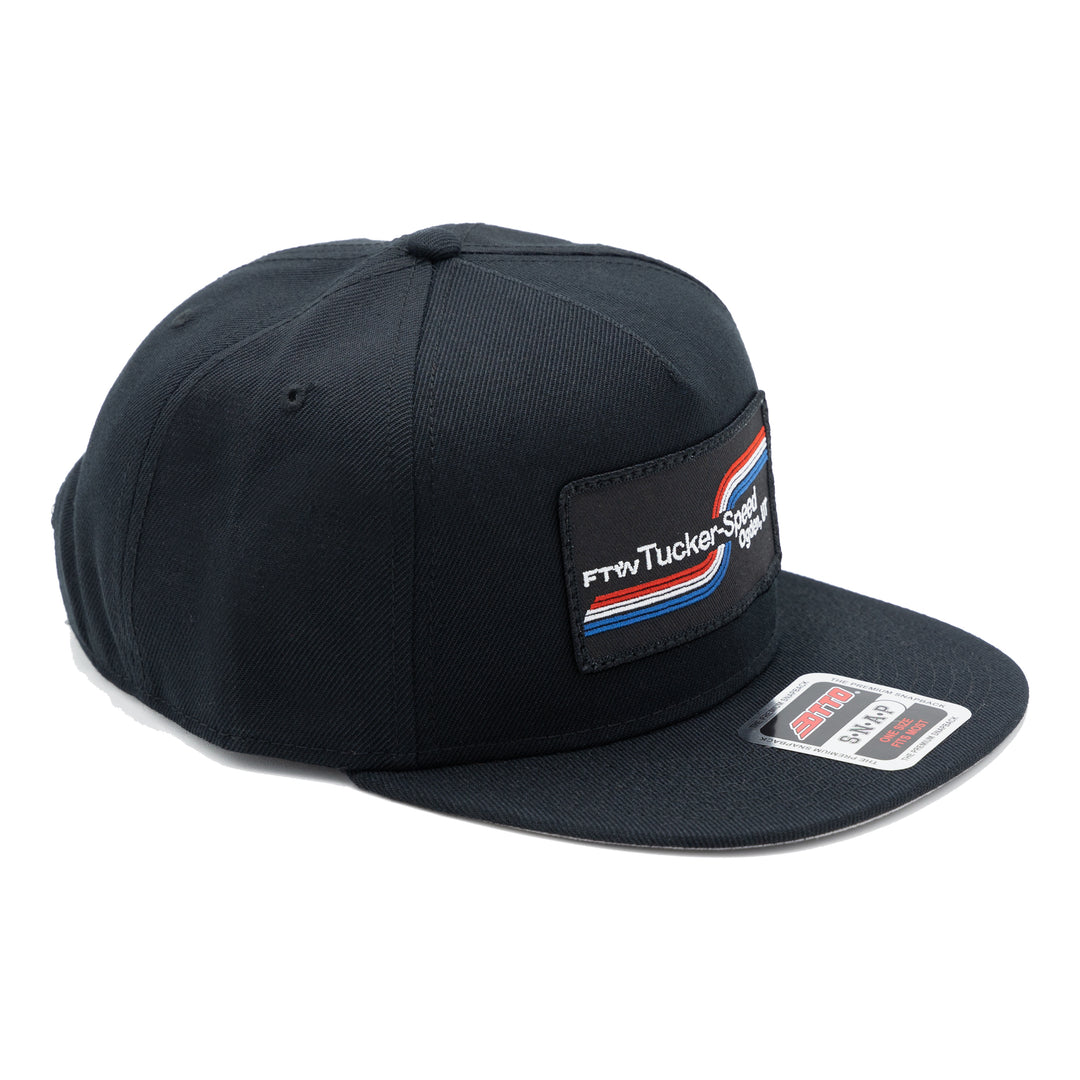 Tucker Speed Swoosh Logo Patch Hat - Black